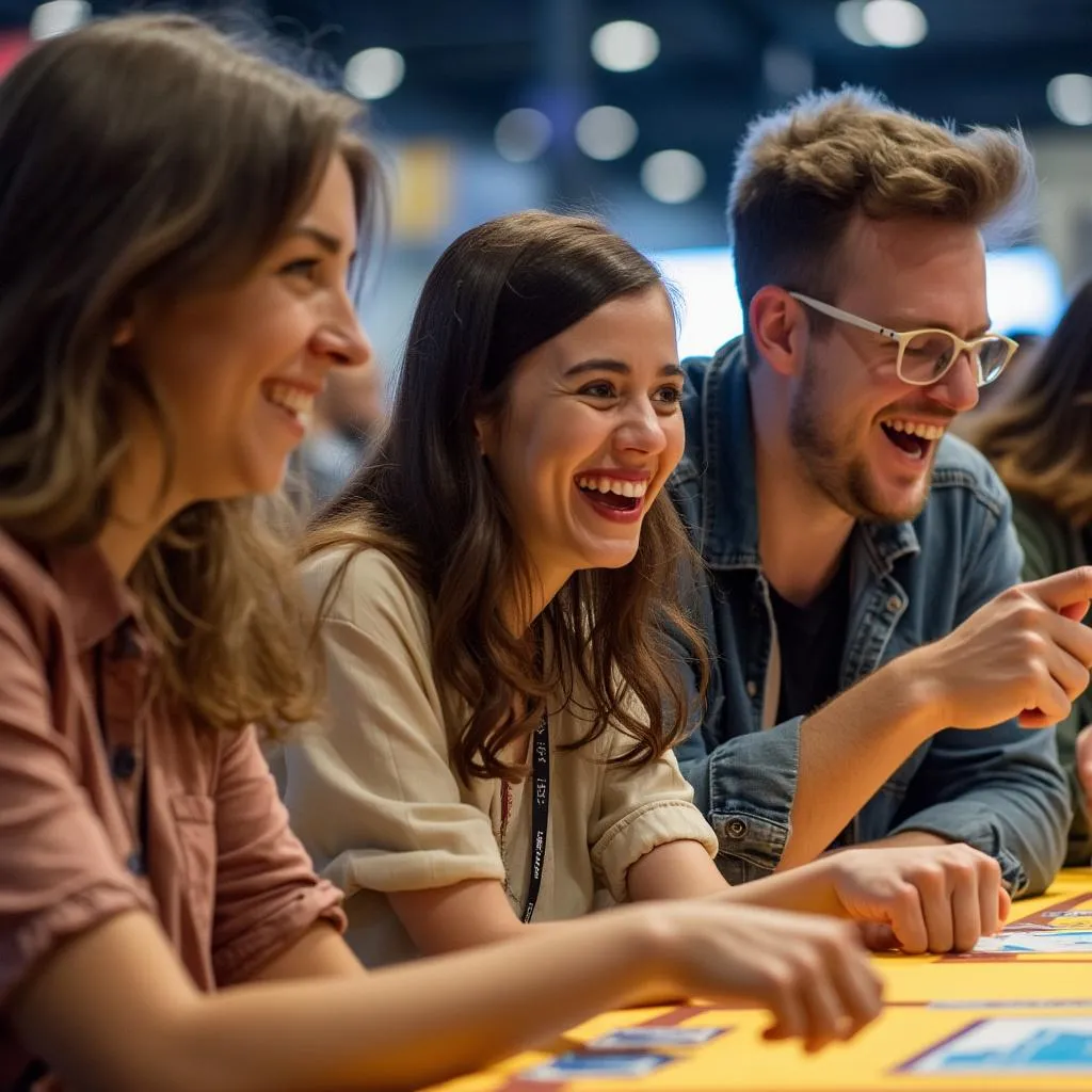 Happy players at a Chicken Road demo event